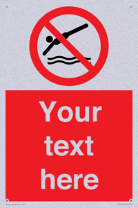 Custom prohibition no diving